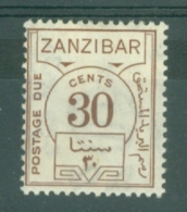 Zanzibar: 1936/62   Postage Due    SG D28   30c     MH - Zanzibar (...-1963)