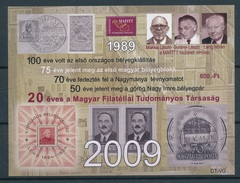 2009. The Hungarian Philatelic Academic Society Is 20 Years Old - Commemorative Sheet - Feuillets Souvenir