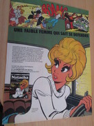 CLIP118 :PUBLICITEE De REVUE SPIROU Avec NATACHA Par WALTHERY  Découpée Dans Une Revue Des 70's , Page A4 - Natacha