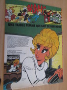 CLIP118 :PUBLICITE De REVUE SPIROU Avec NATACHA Par WALTHERY  Découpée Dans Une Revue Des 70's , Page A4 - Natacha