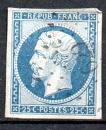 Type Louis-Napoléon  N° 10 Obl. (25c Bleu) - 1852 Louis-Napoleon