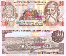 Honduras Pick-Nr: 70a Bankfrisch 1989 10 Lempiras - Honduras