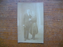 Assez Rare Ancienne Carte Photo Prise Chez W.rémy à Canteleu , Couple - Canteleu