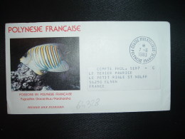 LETTRE Illustrée POISSONS EN POLYNESIE OBL.7-6-1983 CENTRE PHILATELIQUE POLYNESIE FRANCSE - Covers & Documents