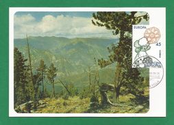 Andorra / Spanische Post 1986 Mi.Nr. 189 , EUROPA CEPT - Natur- Und Umweltschutz - Maximum Karte - First Day 5 Mayo 1986 - Usati