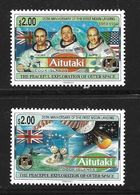 AITITAKI 1994 ALUNISSAGE  YVERT N°550/51  NEUF MNH** - Oceanía