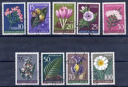 YUGOSLAVIA 1957 Flowers II, Used.  Michel 812-20 - Used Stamps