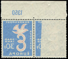 ** SARRE 422 : 30f., Europa 1958, RECTO-VERSO Tenant à Normal, Bdf, TB - Nuovi