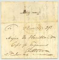 BANGALORE 1816 Garrard To De HAVILLAND Chittoor East India Army Ross - ...-1852 Prephilately