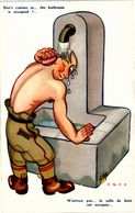 Illustrateur CASS - Militaire 39/45 - Humoristique N°1 N'entrez Pas ... La Salle De Bain Est Occupée - Cass