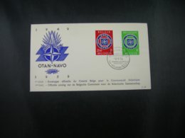 BELG.1959 1094-95 FDC : " OTAN - NAVO 1947 -1959 " - 1951-1960