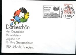 Bund PU250 C1/001 Privat-Umschlag PHILATELISTEN-JUGEND Sost. Lüdenscheid 1986 - Sobres Privados - Usados