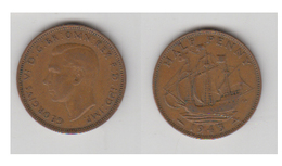 ANGLETERRE - HALF PENNY 1943 - C. 1/2 Penny