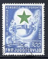 YUGOSLAVIA 1953 Esperanto Congress  Airmail Used.  Michel 730 - Usati