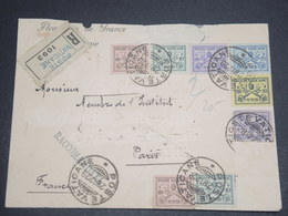 VATICAN - Enveloppe En Recommandé Pour Paris En 1929 , Affranchissement Plaisant ( Incomplet) - L 12380 - Brieven En Documenten
