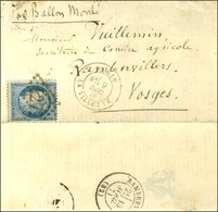 GC 4277 / N° 37 Càd PARIS / LA VILLETTE 9 DEC. 70 Sur Lettre Avec Texte Daté Du Fort D'Aubervilliers Le 7 Décembre 1870  - Krieg 1870