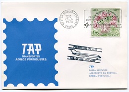 RC 6539 PORTUGAL 1978 1er VOL TAP LYON - LISBOA FRANCE FFC LETTRE COVER - Lettres & Documents