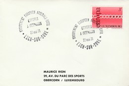 1971 ARDENNES EIFEL EUROPEAN CONGRESS EVENT COVER Insenborn Luxembourg Stamps EUROPA - Covers & Documents