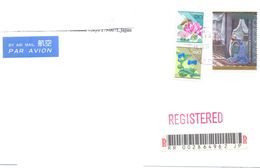 2001. Japan, The Letter Sent By Registered Air-mail Post To Moldova - Storia Postale