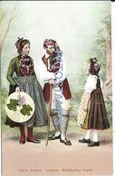 85240 SWITZERLAND LUZERN LUCERNE COSTUMES TRUNK TRIPLE COUPLE AND GIRL POSTAL POSTCARD - Trun