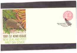 NZFDC99  -   WANGANUI    17.4.1991     /    FDC    YT. Nr.  1109   "   KIWI ISSUE   " - Kiwi