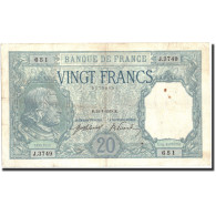 France, 20 Francs, 20 F 1916-1919 ''Bayard'', 1918, 1918-01-14, TB+ - 20 F 1916-1919 ''Bayard''