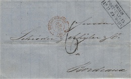 1862- Lettre From BERLIN To Bordeaux ( France ) Rating 6 D + French Entr. Red PRUSSE-FORBACH / AMB A - Covers & Documents