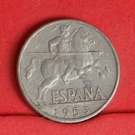 SPAIN 10 CENTIMOS 1953 -    KM# 766 - (Nº19900) - 10 Centesimi
