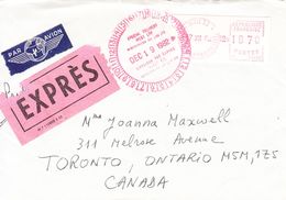 Lettre En Express  De Paris-Aviation /Etranger  Pour Toronto-avec Cachets Spéciaux D'Arrivée Au Canada - Cartas & Documentos