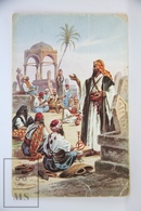 Old Illustrated Postcard Asia - F. Pelberg - The Story Teller - Printed In Germany - Perlberg, F.