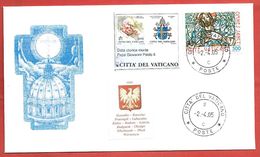 BUSTA VATICANO - 2005 - Data Storica Morte Papa GIOVANNI PAOLO II - ANN. 02 - 04 - 2005 - Covers & Documents