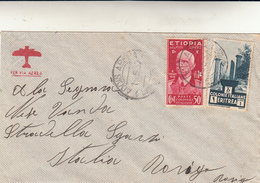 Addis Abeba Per Rovigo, Cover Con Affrancatura Mista 1937 - Ethiopië