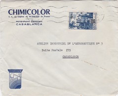 FRANCE  PROTECTORATE COVER    - ATELIER INDUSTRIEL DE L'AIR   - CASABLANCA MAROC MOROCCO - Lettres & Documents