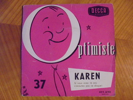 Disque Vinyle 45 T OPTIMISTE N° 37 Karen Années 60 - Cómica