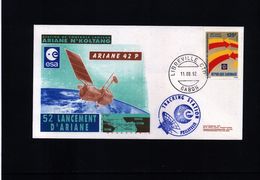 Gabon 1992 Space / Raumfahrt  Kourou Launching Of Ariane Rocket - Tracking Station Interesting Cover - Afrique