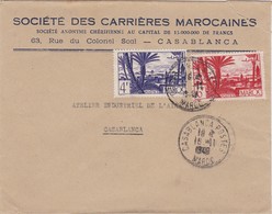 FRANCE MAROC MOROCCO PROTECTORATE - COVER -  CASABLANCA - Lettres & Documents