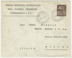 Greece 1936 Italian Occupation Of Kastellorizo - Castelrosso (Egeo) Electricity Company - Dodécanèse