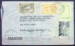 1951 , GRECIA , SOBRE CIRCULADO ENTRE ATENAS Y NUEVA YORK , YV. 552A , 556 , 557A , 562A - Lettres & Documents