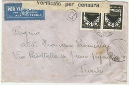 Greece 1942 Italian Occupation Of Rhodes - Rodi (Egeo) - Military Censored - Dodecanese