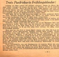 Trotz Punktekarte Fruehlingskleider   / Artikel, Entnommen Aus Zeitschrift / 1940 - Colis