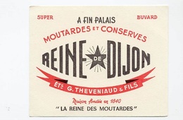 BUVARD  Marque  Alimentaire  Moutardes  Et  Conserves  REINE  De  DIJON, ETS  G . THEVENIAUD & FILS - Verzamelingen & Reeksen