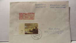 DDR: R-Eil-Fern-Brief Mit 70 Pf Gemälde Flusslandschaft Mit SbPA-R-Zettel 2, 2205 Lubmin 1 (213) Vom 27.6.90  Knr: 2731 - Etiquettes De Recommandé