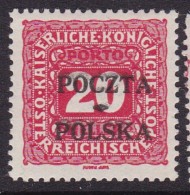 POLAND 1919 Krakow Fi D5 Mint Hinged FORGERY (stamped Falsch On Back) - Unused Stamps