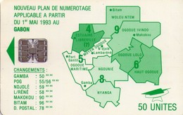 GABON. GAB-28b.Map Of Gabon - Green. 1993-05. 50U. Control: C351. (003) - Gabun