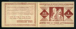 Carnet De 1927  - Tuberculose - Antituberculeux - N° 27-B*couverture 1 -pub Rolland - Blocks Und Markenheftchen