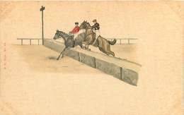 260118A - SPORT HIPPISME CHEVAL Illustrateur Jockey Saut D'obstacle Haie Verte - Tiercé ? - Horse Show