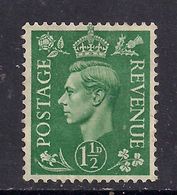 GB 1951 KGV1 1 1/2d Pale Green Unused No Gum SG 505 ( A248 ) - Neufs