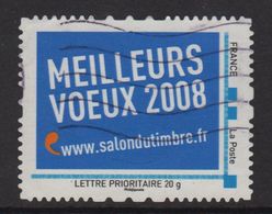 Timbre Personnalise Oblitere - Lettre Prioritaire - Meilleurs Voeux 2008 - Oblitérés