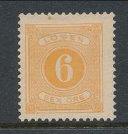 Sweden 1877-1882, Facit # L14. Postage Due Stamps. Perforation 13. MH(*) - NO GUM - Postage Due