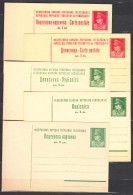 Yugoslavia Republic, 2 And 3 Dinara Tito Motive Postal Stationery Cards, Different Types, Excellent Mint Condition - Covers & Documents